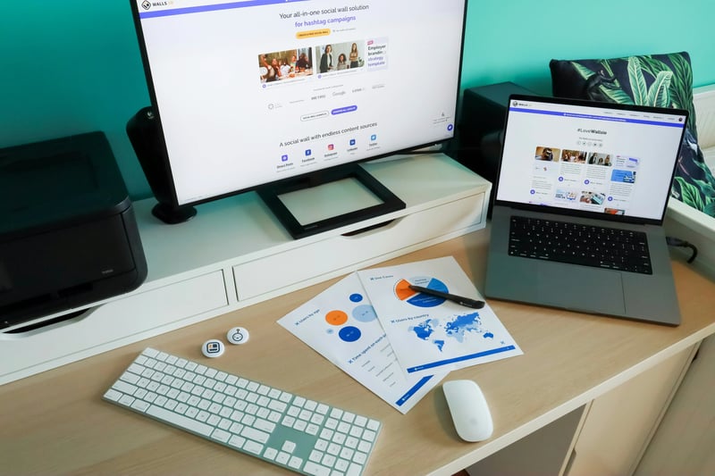 Marketing professional analyzing data on computer screen with spreadsheet open
